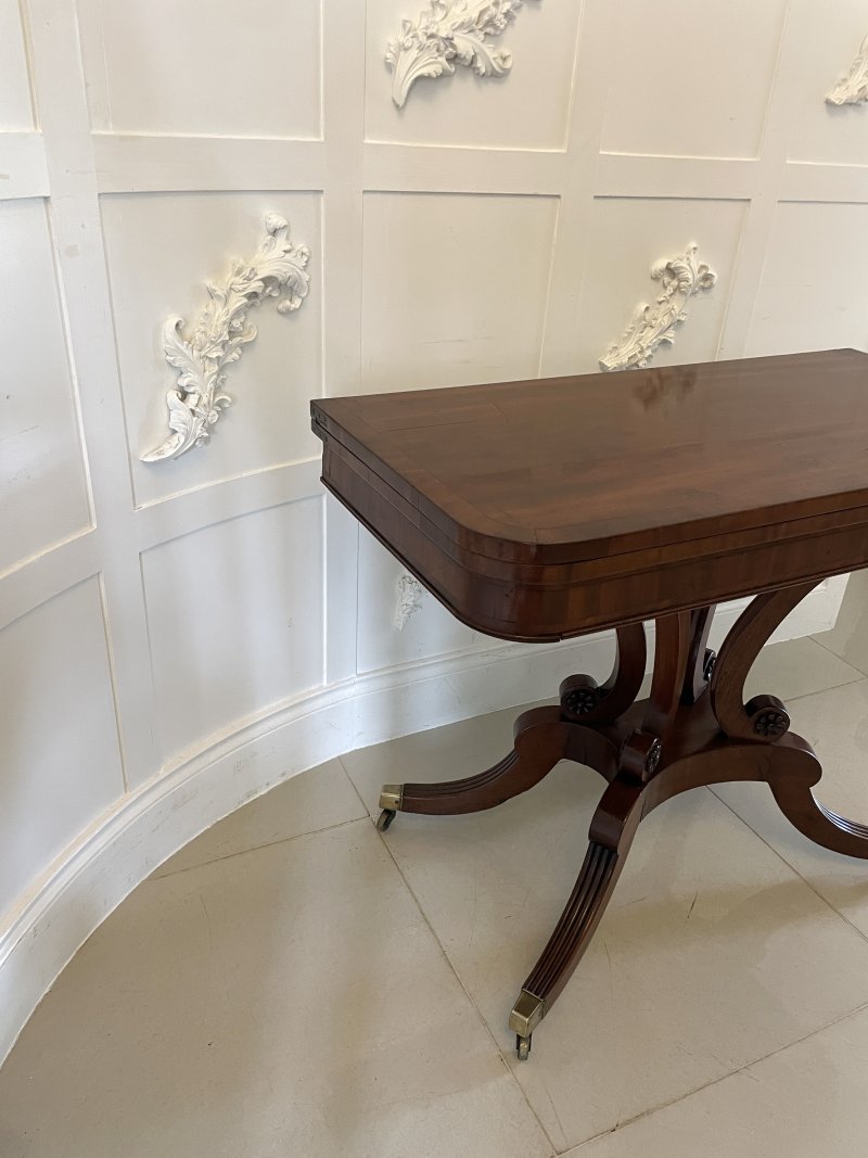 Antique Regency Quality Mahogany Card Table - Image 5